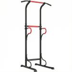 Barra de Elevações com Altura Ajustável Estação de Flexões Máquina de Elevações Multifuncional para Treino de Força 98x84x171 - 219 cm Preto