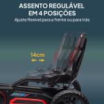 Kart a Pedais para Crianças com Assento Ajustável em 4 Posições, Travão de Mão e Rodas de EVA 100x58x58,5 cm Vermelho
