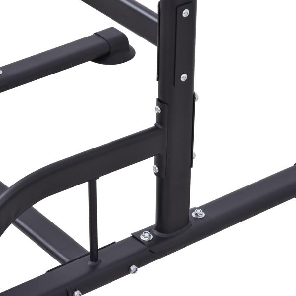 Torre de Exercícios Estação Multifuncional Altura Ajustável com 7 Orifícios para Treinamento Fitness para Casa Academia Escritório Carga Máxima 120kg 123x98x189 - 239cm Preto e Vermelho