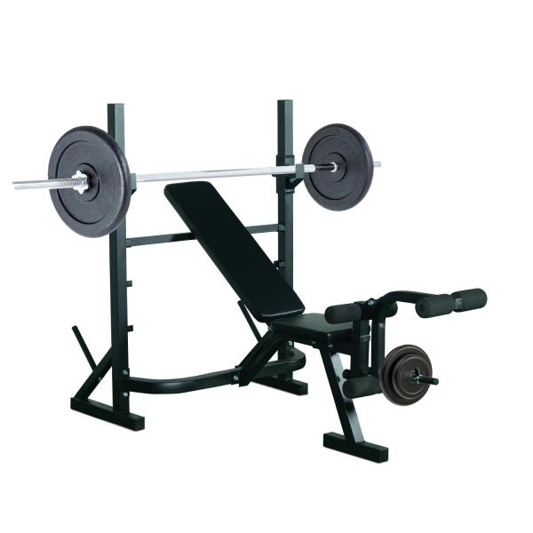 Banco de Musculação Multifuncional com Altura Ajustável de 3 Níveis para Treino de Corpo Inteiro 175x98x130 cm Preto