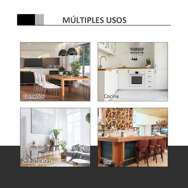 Mesa de bar ajustável em altura com base redonda e antideslizante para cozinha sala de jantar Ø60x69 - 93 cm Branco