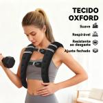 Colete com Peso de 5 kg com 2 Alças Ajustáveis e Bandas Reflectoras para Treino de Força Corrida Preto
