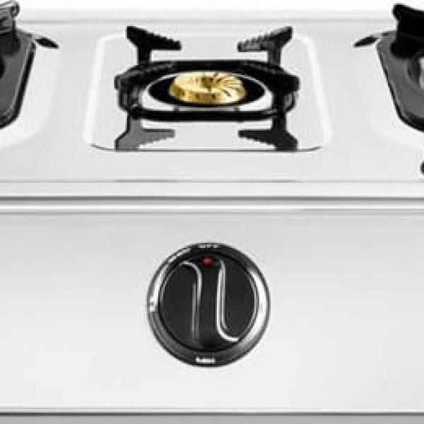 Fogareiro de 3 Bocas a Gás (Inox) - HAEGER
