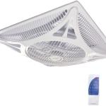 Ventoinha de Teto 3 Velocidades Encastre Orathy 80W c/ Controlo Remoto (59,5 x 59,5 cm) - NIAROS