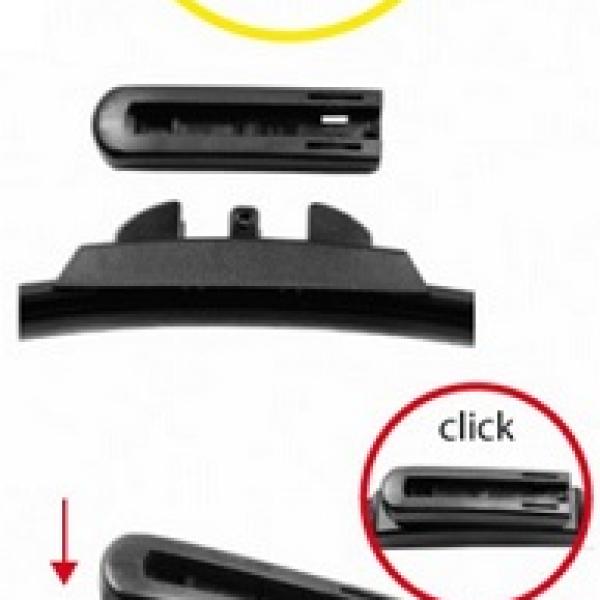 Jogo 2 Adaptadores p/ Escovas Limpa Vidros - BAYONET LOCK