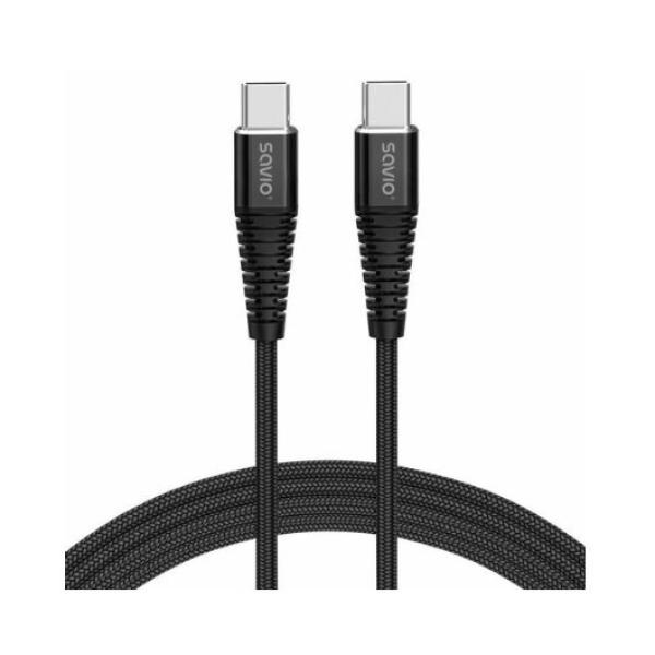 CABLE USB-C A USB-C SAVIO 5A 2M CL-160