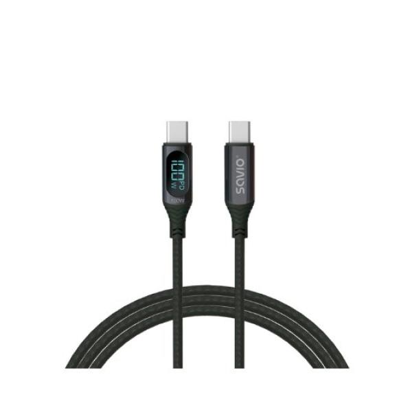 CABLE USB - C SAVIO CL - 174 NEGRO