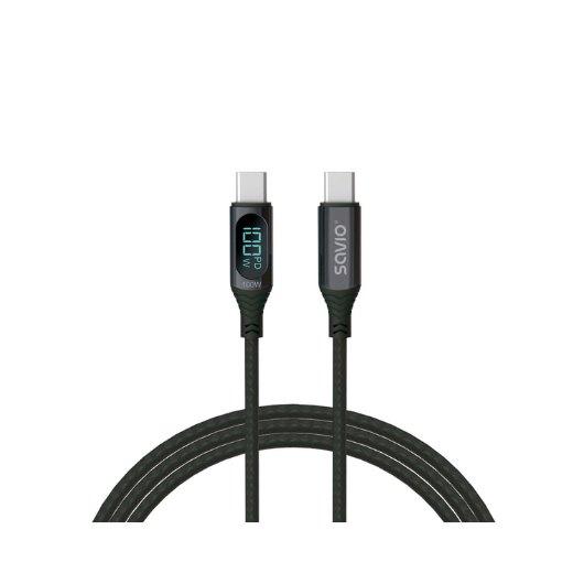 CABLE USB - C SAVIO CL - 174 NEGRO