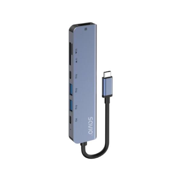 HUB SAVIO 7IN1 USB - C AK - 82
