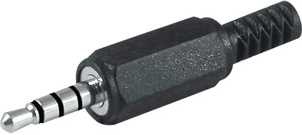 Ficha Jack 3,5mm Macho Audio/Video 4 Contactos