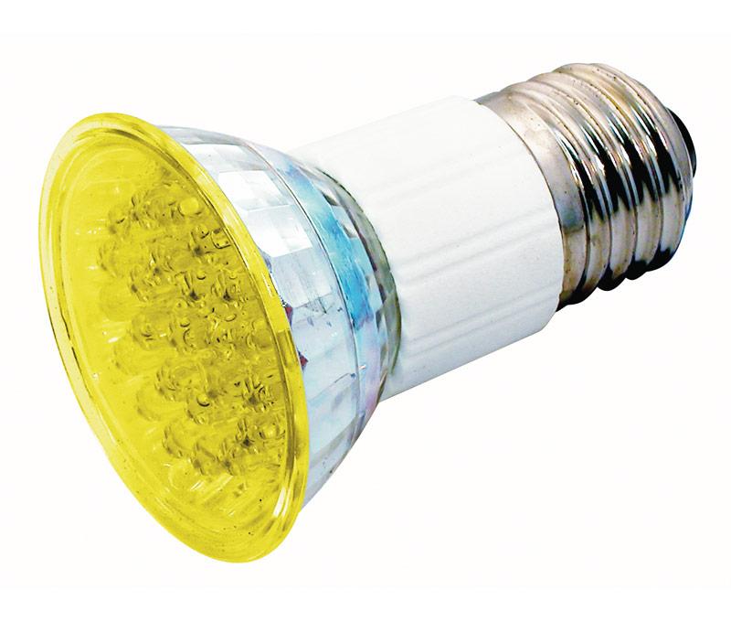 Lampada 24 LEDs 220V E27 1W Amarelo