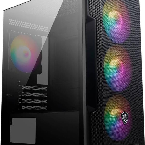 Caixa Micro - ATX MAG Forge M100R ARGB Tempered Glass (Preto) - MSI