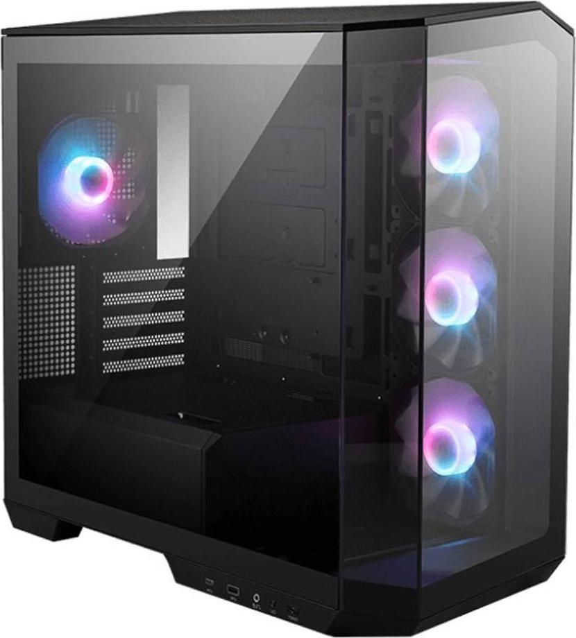 Caixa Micro - ATX MAG Pano M100R PZ Series Vidro Temperado (Preto) - MSI