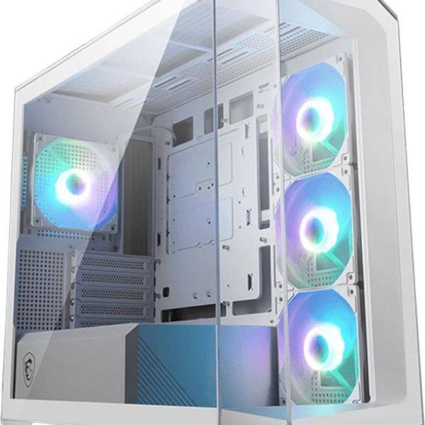 Caixa Micro - ATX MAG Pano M100R PZ Series Vidro Temperado (Branco) - MSI