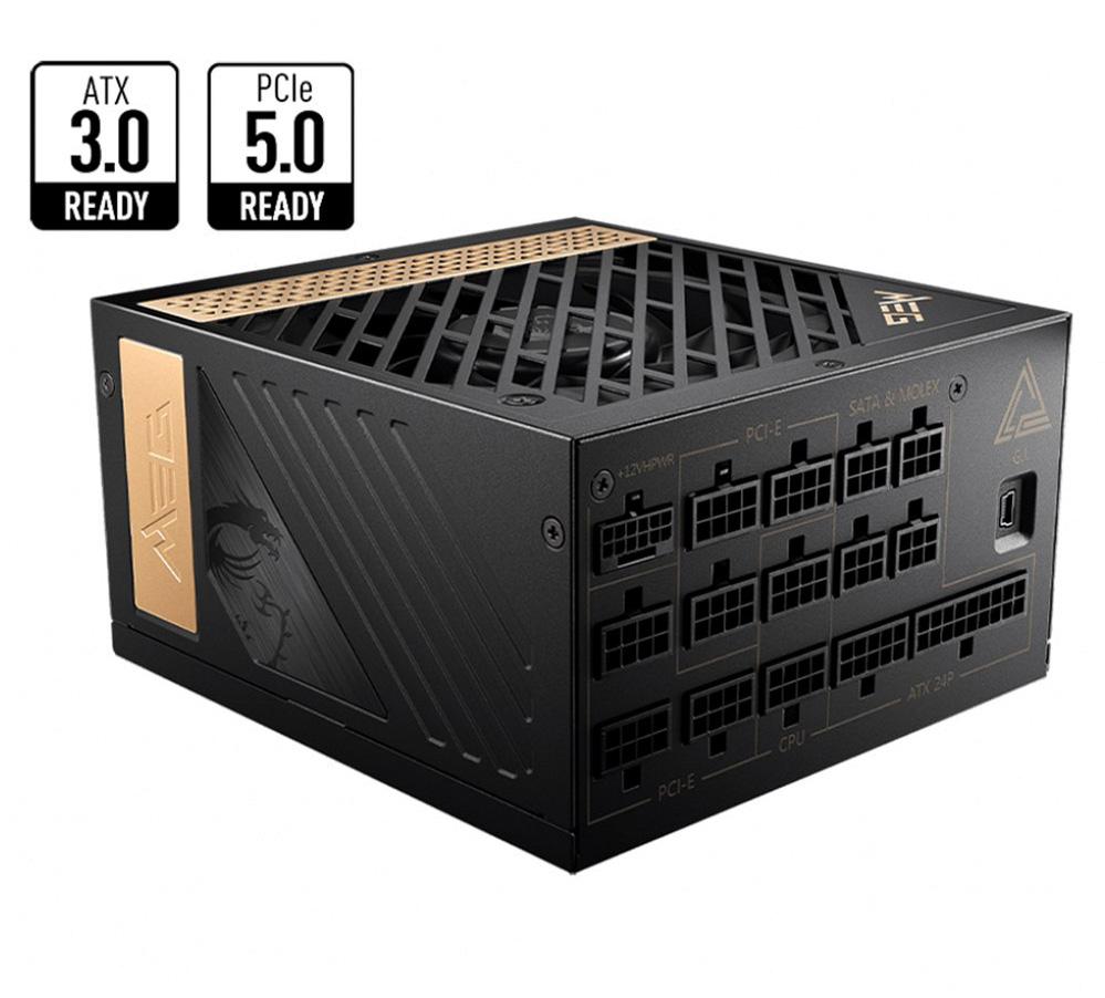 Fonte de Alimentação ATX 3.0 MEG Ai1300P PCIE5 1300W 80 Plus Platinum Full Modular - MSI