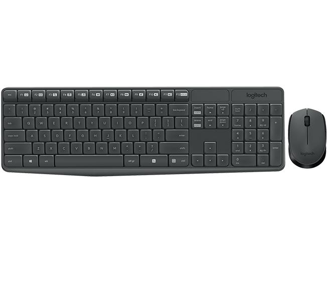 LOGITECH KEYBOARD+MOUSE MK235 WIRELESS BLACK