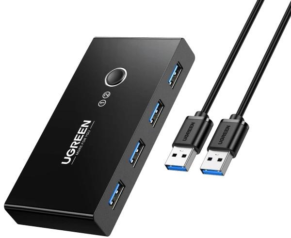 Switch KVM US216 4x USB 3.0 (Preto) - UGREEN
