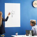 Ardósia branca Bic 870492 Adesivo 2 x 1 m