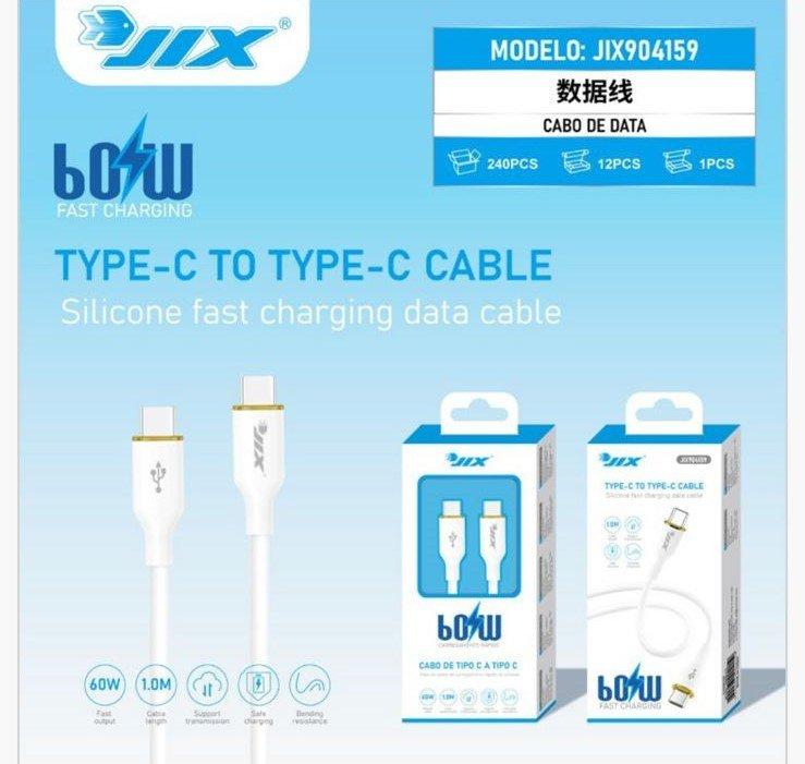 Cabo de Dados Type-C para Type-C 1M – Silicone – PD 60W