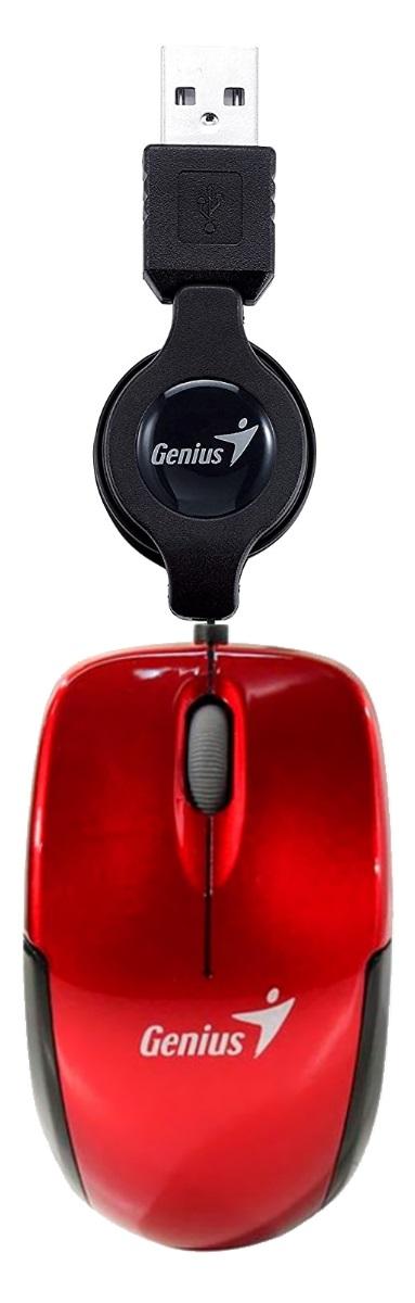 Rato Óptico USB 1000DPI (Vermelho) - Genius Micro Traveler V2