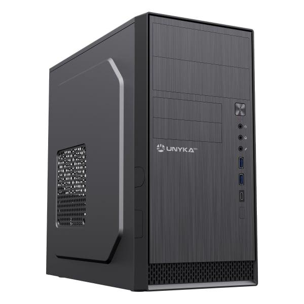 Caixa Micro Atx Unykach Aero C12 V2 USB - A 3.0 USB - C 2.0 + Audio Preta