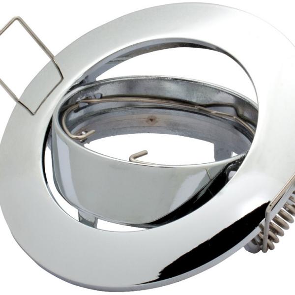 Aro Redondo Ajustável em Aluminio p/ Lampadas MR16 - GU10