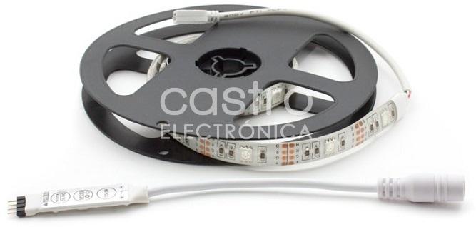 Fita LEDs SMD5050 RGB 5V IP65 (30cm)