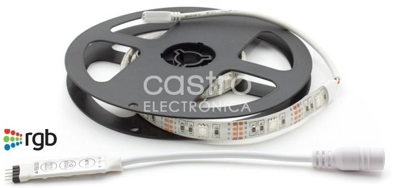 Fita LEDs SMD5050 RGB 5V IP65 (50cm)