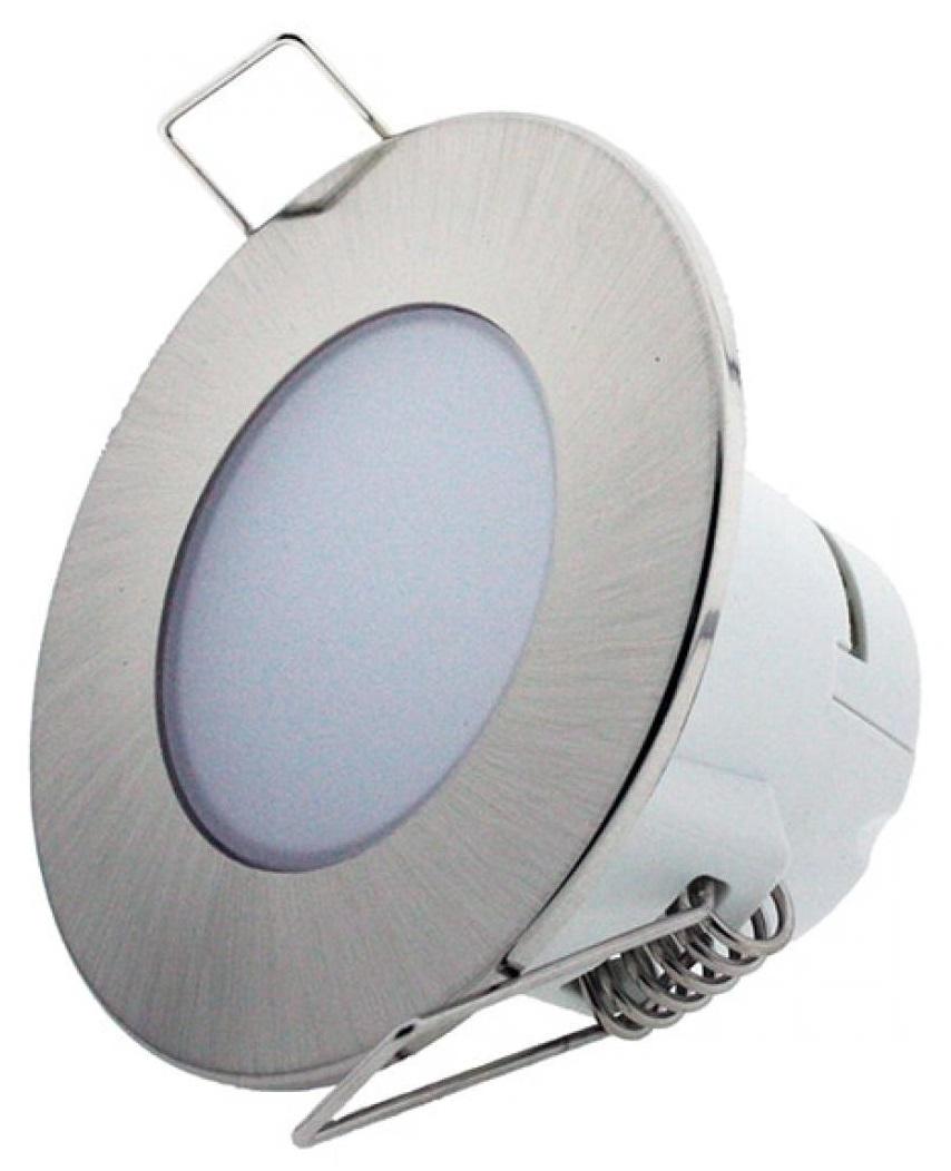 Painel de LED Redondo Ø8,3cm 5W Branco Q. 3000K 350Lm - Cinza