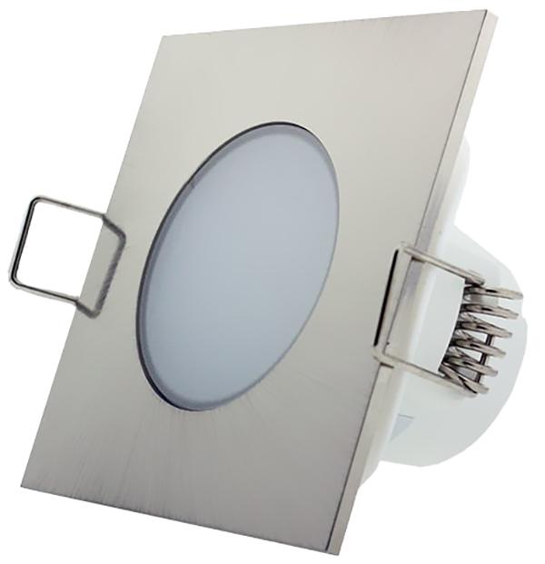 Painel de LED Quadrado (8 x 8cm) 5W Branco Q. 3000K 350Lm - Cinza