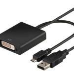 Adaptador MHL+ micro USB M - DVI F