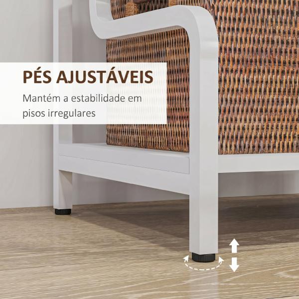 Suporte para Impressora de 3 Níveis com Estrutura em Aço e Estante de Arrumação para Escritório e Casa 55x40x77 cm Branco