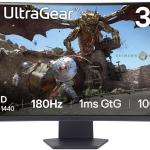 Monitor Gaming Curvo LG UltraGear 32GS60QC - B 31.5" QHD 1ms 180Hz VA Preto