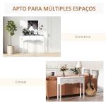 Mesa Consola Elegante Móvel de Entrada com 3 Gavetas 100x32x85cm Branco