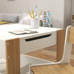 Mesas e Cadeiras Infantis Conjunto 2 em 1 com Armazenamento Mesa 61,5x61,5x48 cm Cadeiras 28,5x30,5x53 cm para Quarto Dormitório Cinza