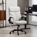 Cadeira de Escritório com Massagem Aquecimento Apoios de Braços Rebatíveis e Controlo Remoto 66x67x113 - 121 cm Cinzento
