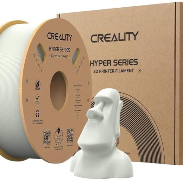 Filamento de Impressão 3D Hyper PLA 1,75 mm / 1Kg (Branco) - CREALITY