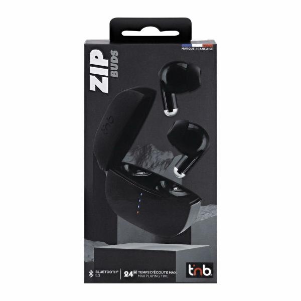 Auriculares Sem Fios com Estojo de Carregamento T'NB ZIP 2 Preto
