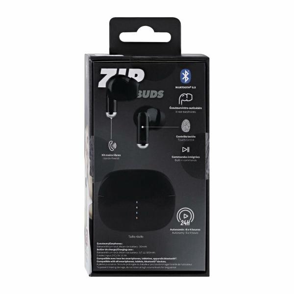 Auriculares Sem Fios com Estojo de Carregamento T'NB ZIP 2 Preto