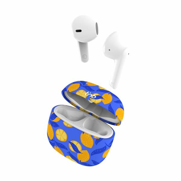 Auriculares Sem Fios com Estojo de Carregamento T'NB LEMON Amarelo Azul