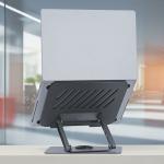 Suporte para laptop T'NB iClick Metal Inovador e funcional Rotação 360º