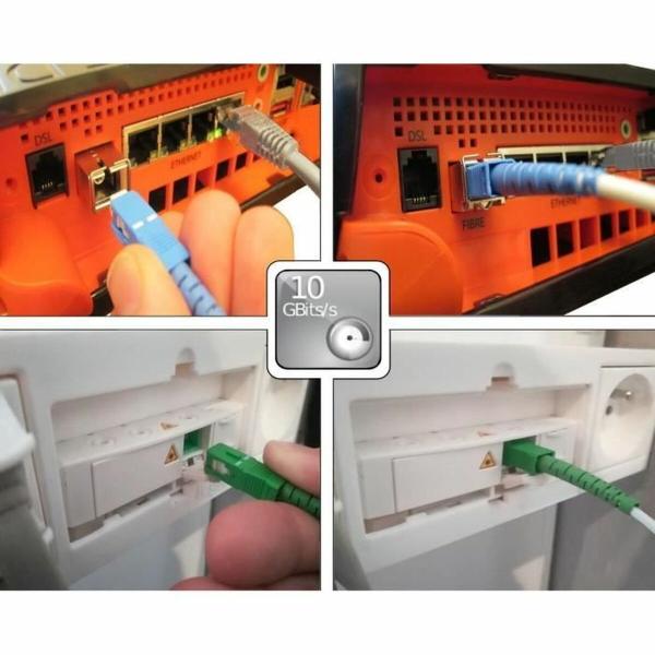 Cabo de fibra ótica Lineaire Freebox 15 m