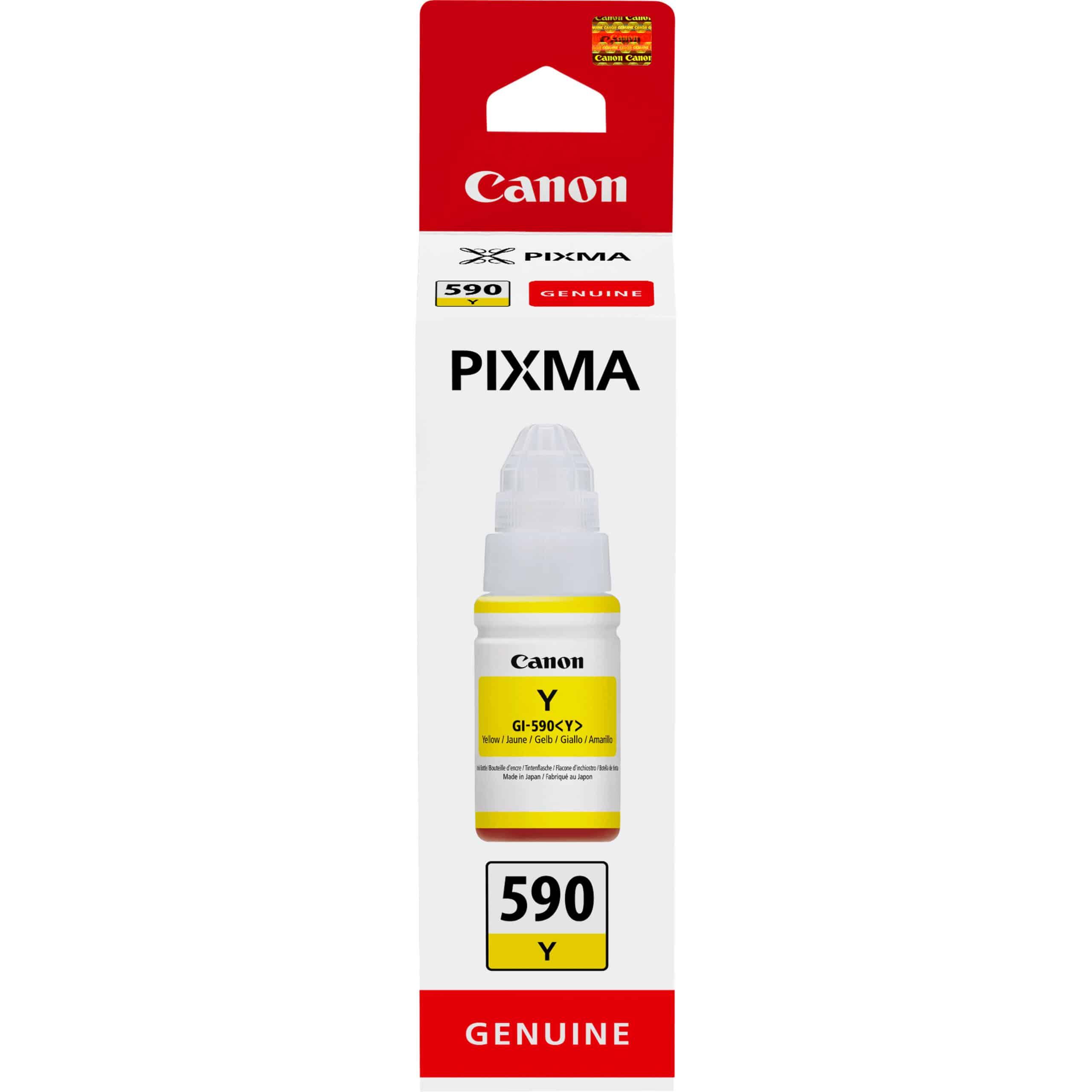 Tinteiro Original Canon GI - 590 Amarelo (Garrafa) — Recondicionado
