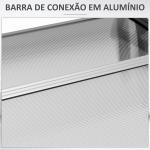 Marquise de Proteção 110x60cm Marquise Exterior para Portas e Janelas contra o Sol e Chuva com Suporte de PP Policarbonato Cinza
