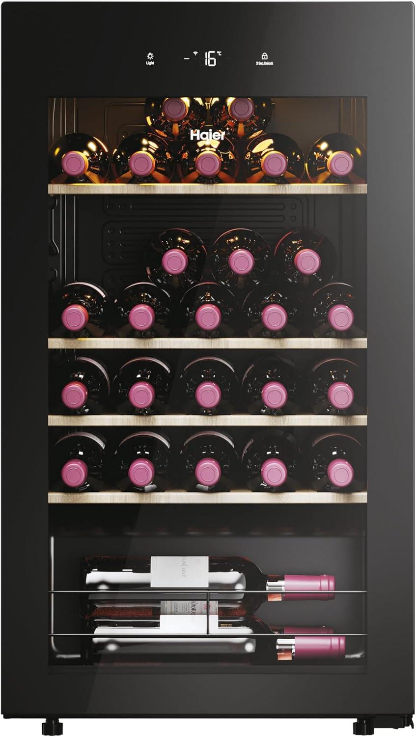 Garrafeira Wine Bank 50 Serie 3 HWS34GGH1 34 Garrafas / 90L (Preto) - HAIER