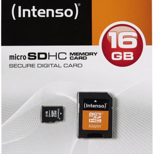 Cartão de Memória 16GB microSDHC - INTENSO