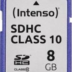 Cartão de Memória 8GB SDHC Class 10 - INTENSO