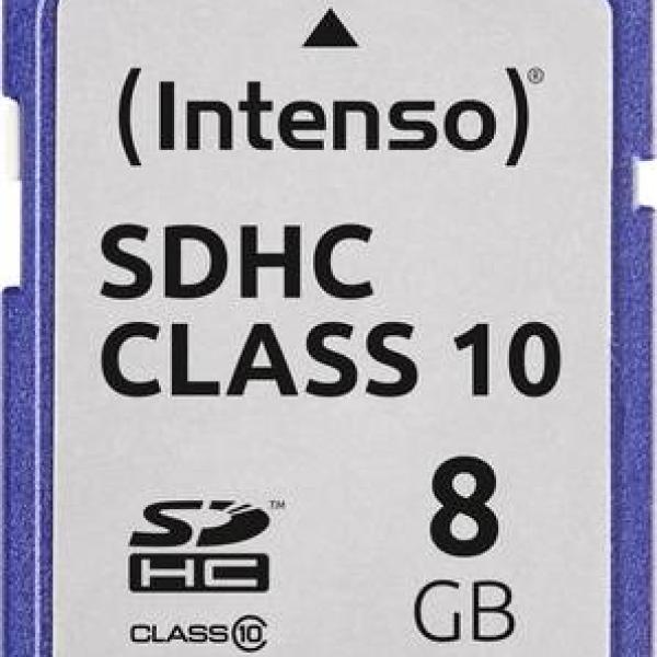Cartão de Memória 8GB SDHC Class 10 - INTENSO