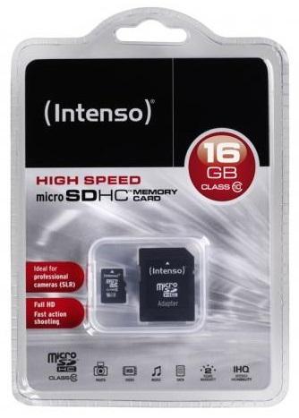 Cartão de Memoria microSD 16GB (CLASSE 10) - INTENSO
