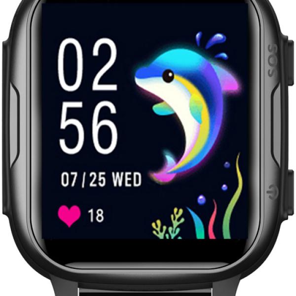 Smartwatch Infantil c/ videochamadas 4G GPS 42mm (Preto) - DCU TECNOLOGIC